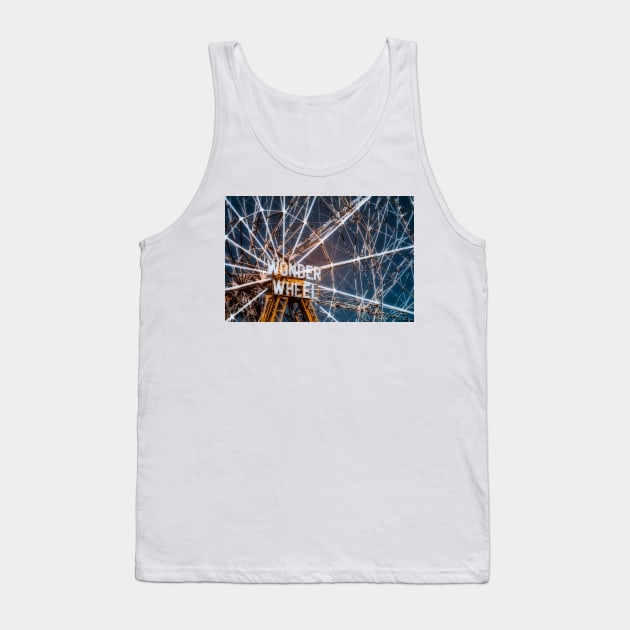 Coney Island Wonder Wheel Infrared Color Tank Top by jforno